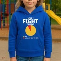 Will I Fight Today Taekwondo Player Martial Arts Tkd Gift Kids Hoodie thumb 3