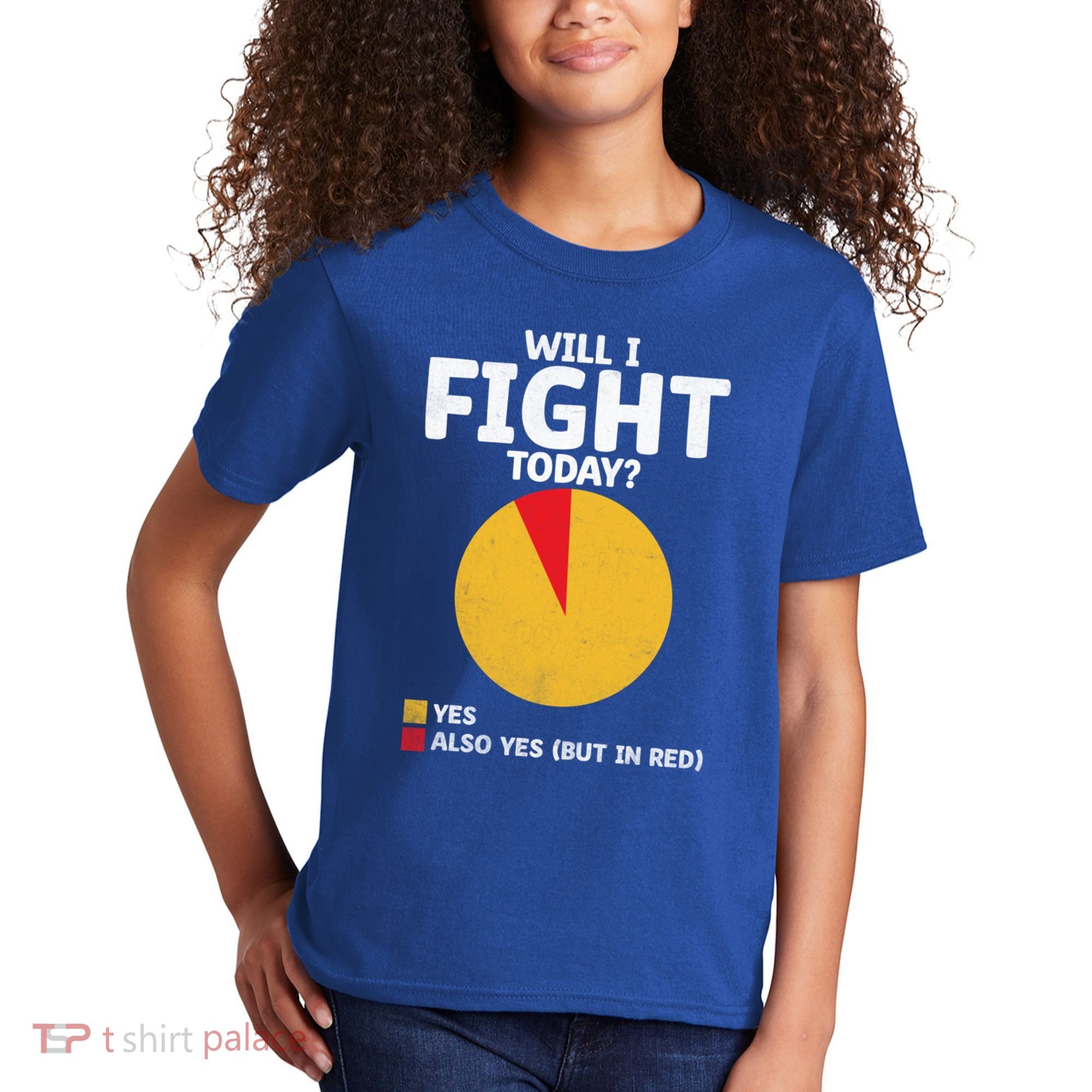 Will I Fight Today Taekwondo Player Martial Arts Tkd Gift Kids T-Shirt
