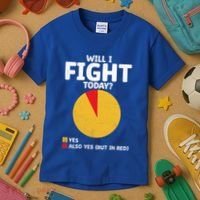 Will I Fight Today Taekwondo Player Martial Arts Tkd Gift Kids T-Shirt thumb 3