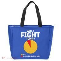 Will I Fight Today Taekwondo Player Martial Arts Tkd Gift Tote Bag thumb 0