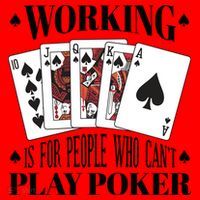 Working Is For People Who Can't Play Poker Santa Hat thumb 1
