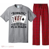 Working Is For People Who Can't Play Poker Pajama Set thumb 0