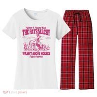 When I Found Out The Patriarchy Wasnt About Horses I Lost Interest Women's Flannel Pajama Set thumb 0