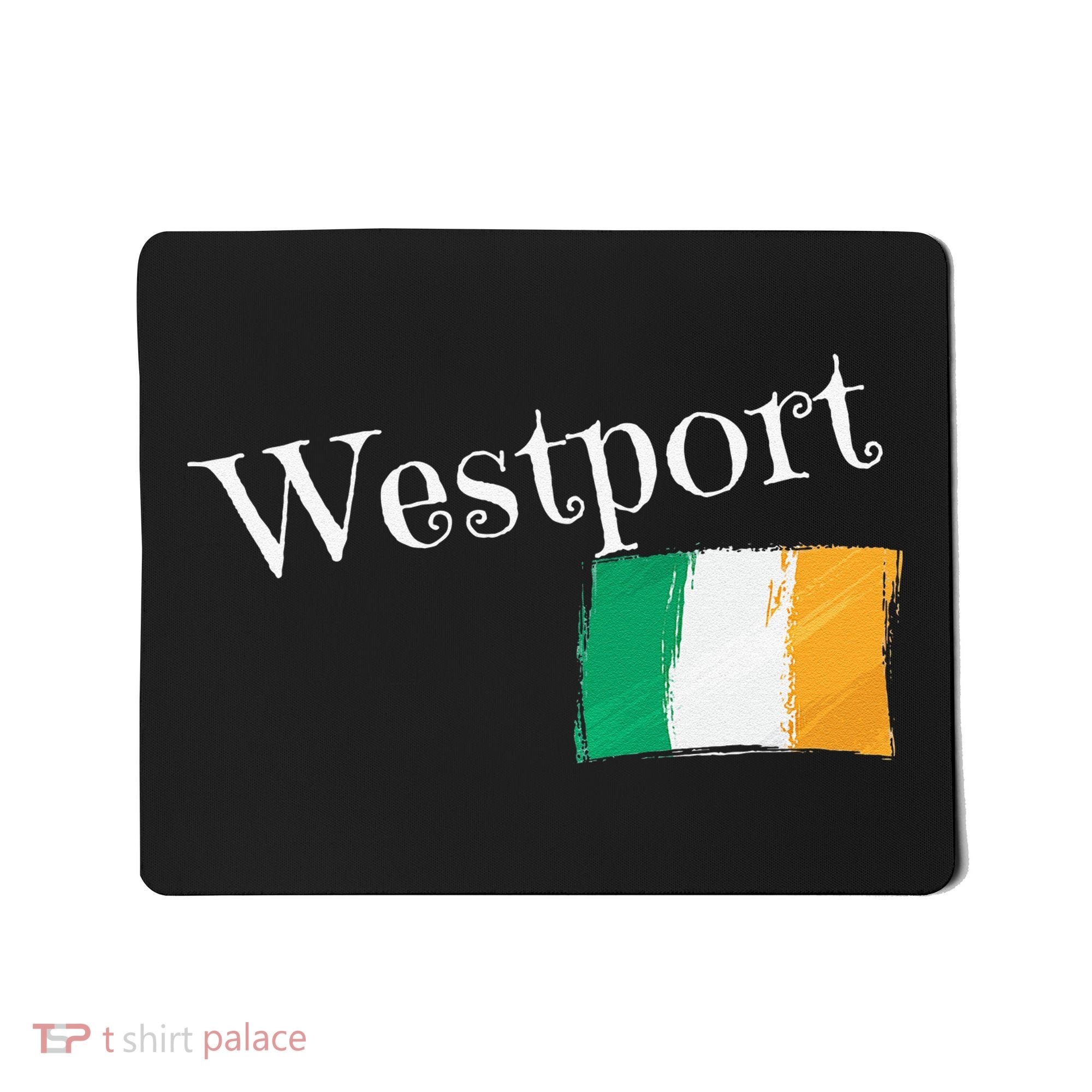 Westport Ireland Flag Irish City Saint Patrick's Day Mousepad