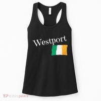 Westport Ireland Flag Irish City Saint Patrick's Day Women's Tank Top thumb 0