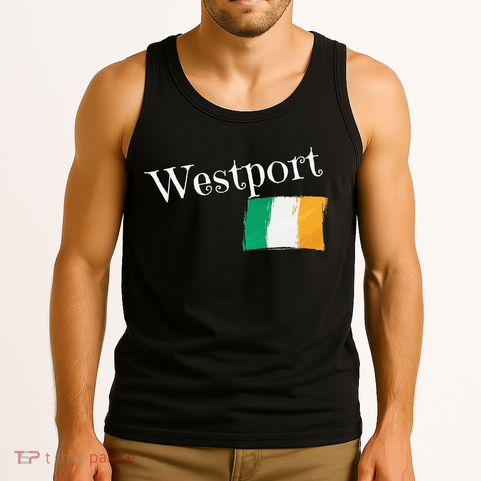 Westport Ireland Flag Irish City Saint Patrick's Day Tank Top