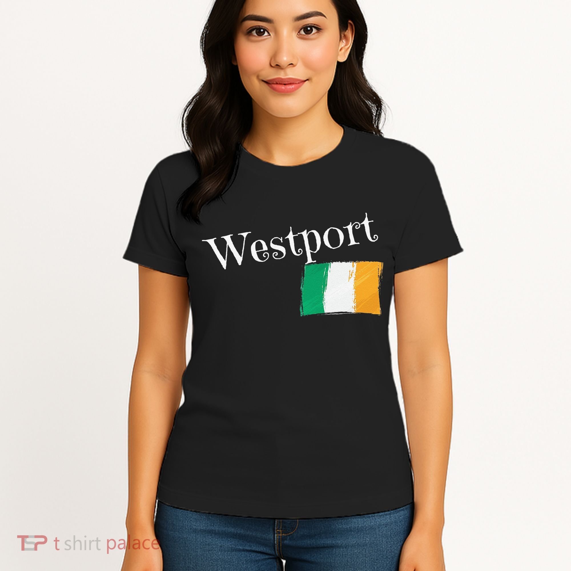 Westport Ireland Flag Irish City Saint Patrick's Day Women's T-Shirt