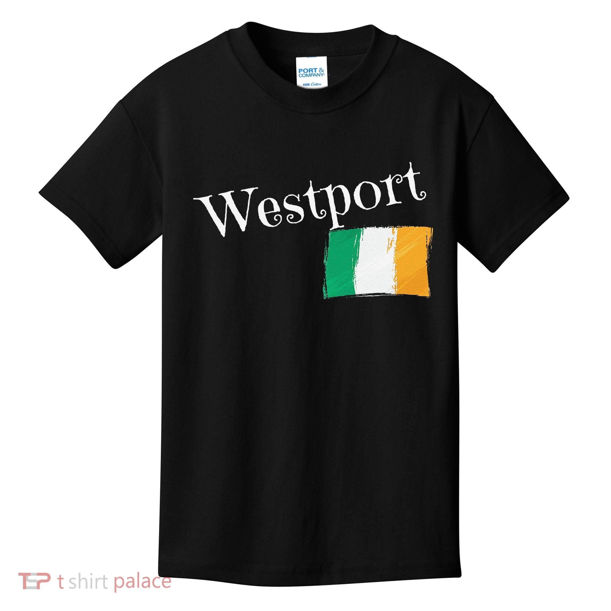 Westport Ireland Flag Irish City Saint Patrick's Day Kids T-Shirt