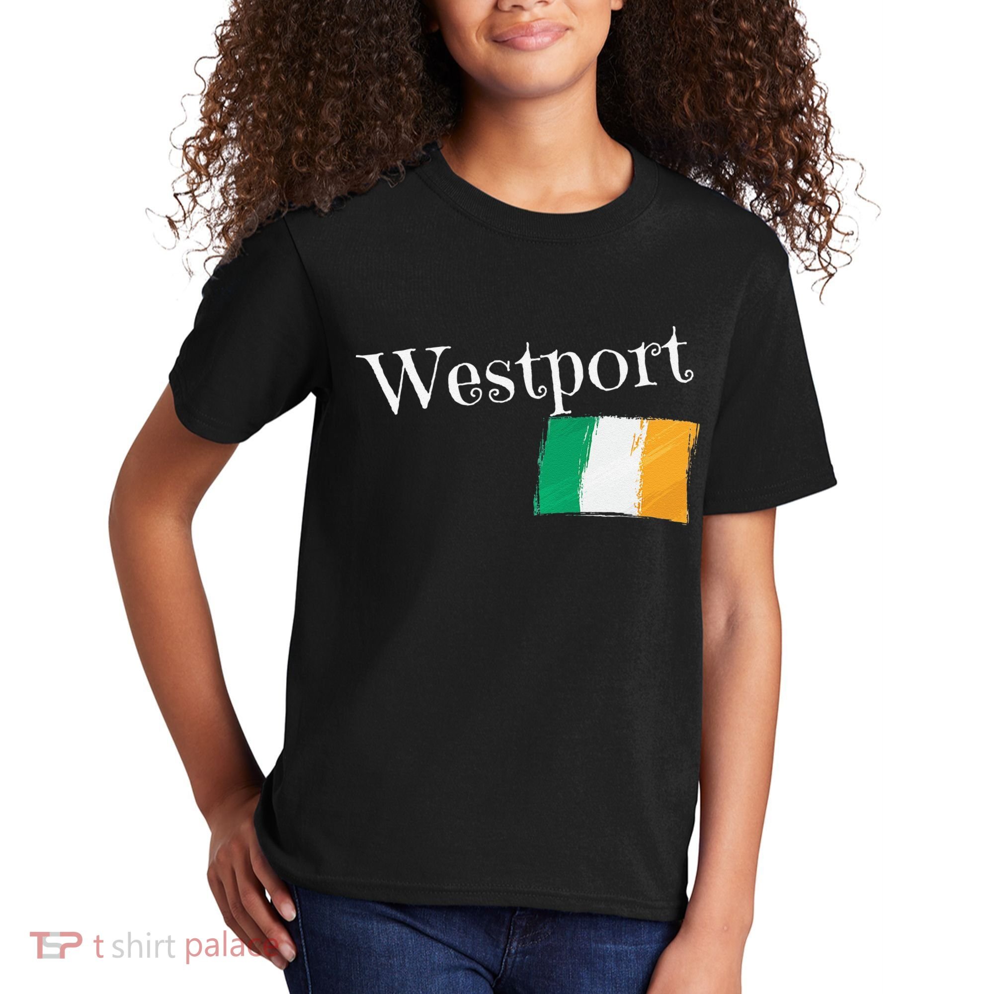 Westport Ireland Flag Irish City Saint Patrick's Day Kids T-Shirt