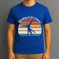 Walking Is For Losers Vintage Gymnastics Cartwheel Gift T-Shirt thumb 3