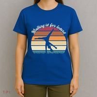Walking Is For Losers Vintage Gymnastics Cartwheel Gift T-Shirt thumb 4