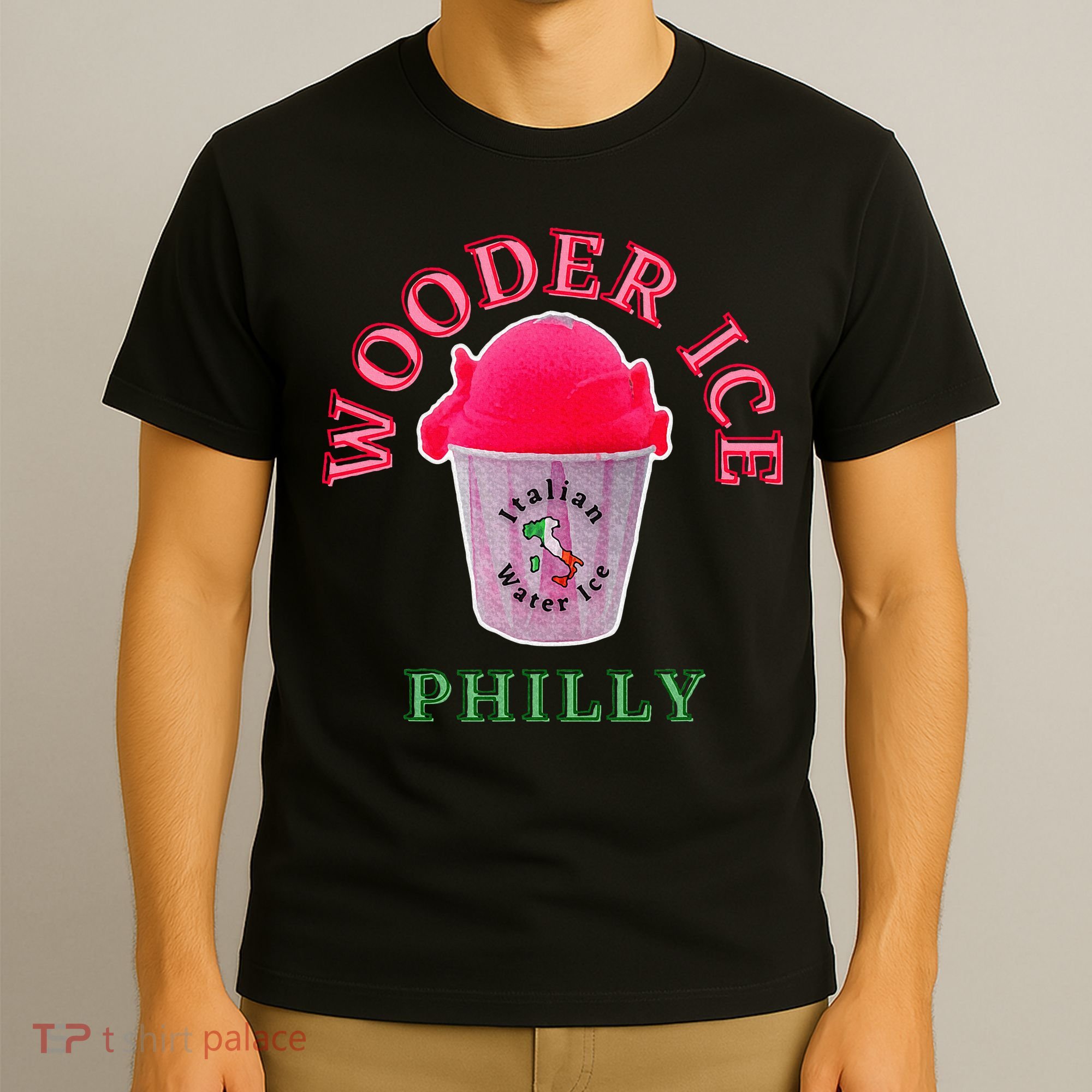 Wooder Ice Funny Philadelphia Slang Novelty Water Ice T-Shirt
