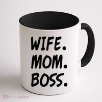 Wife Mom Boss Mommy is the Boss Coffee Mug thumb 1