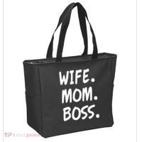 Wife Mom Boss Mommy is the Boss Tote Bag thumb 2