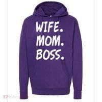 Wife Mom Boss Mommy is the Boss Hoodie thumb 0