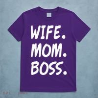 Wife Mom Boss Mommy is the Boss T-Shirt thumb 5