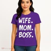 Wife Mom Boss Mommy is the Boss Women's T-Shirt thumb 4