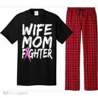 Wife Mom Fighter Breast Cancer Awareness Pajama Set thumb 0