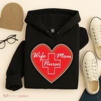 Wife Mom Nurse Hoodie thumb 4