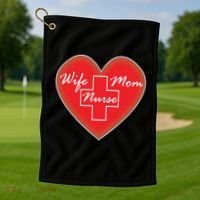 Wife Mom Nurse Golf Towel thumb 1