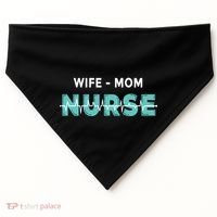 Wife Mom Nurse Pulse USA-Made Doggie Bandana thumb 0