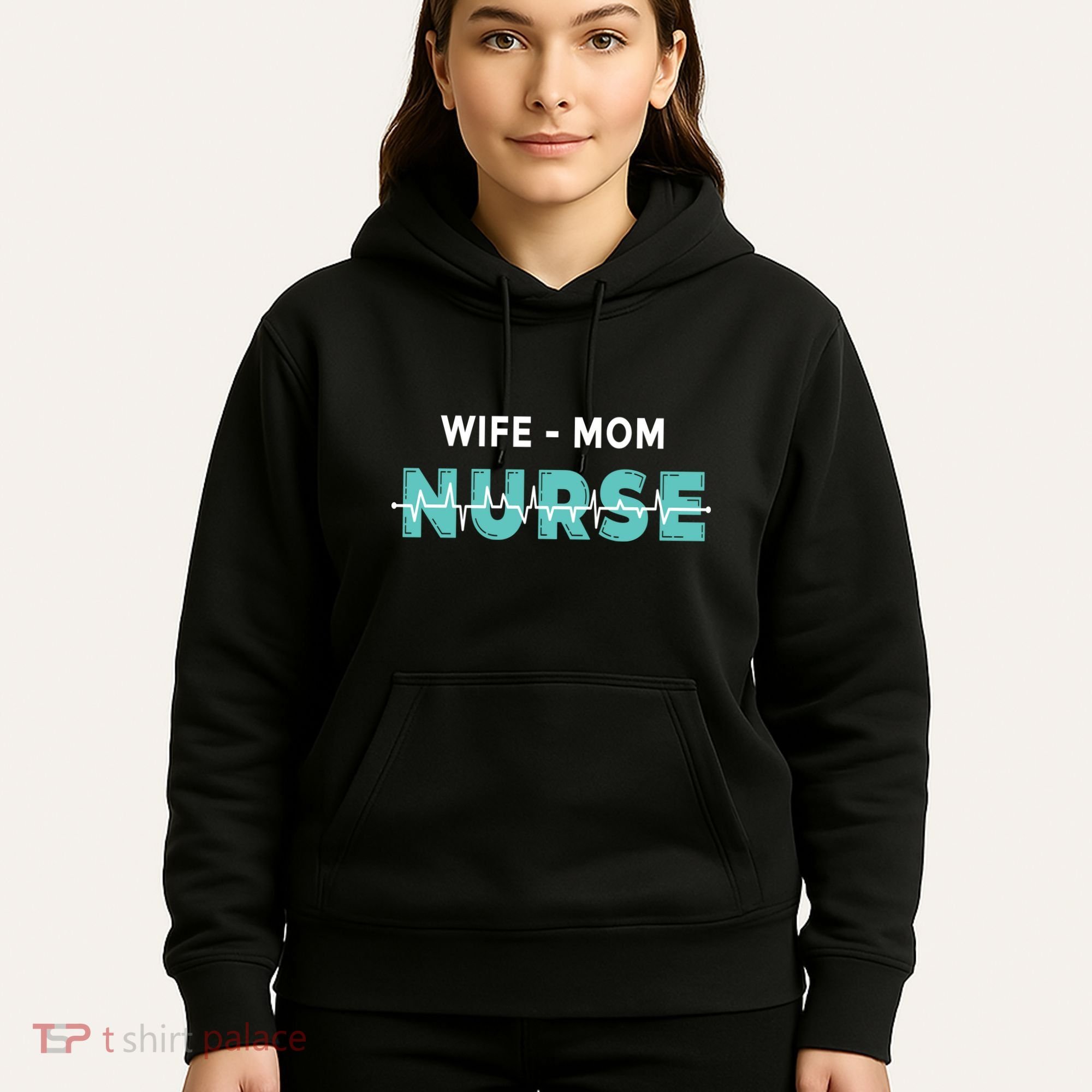 Wife Mom Nurse Pulse Hoodie