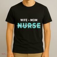Wife Mom Nurse Pulse T-Shirt thumb 3