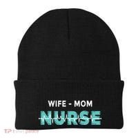 Wife Mom Nurse Pulse Beanie thumb 0