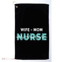 Wife Mom Nurse Pulse Golf Towel thumb 0
