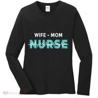 Wife Mom Nurse Pulse Women's Long Sleeve Shirt thumb 0