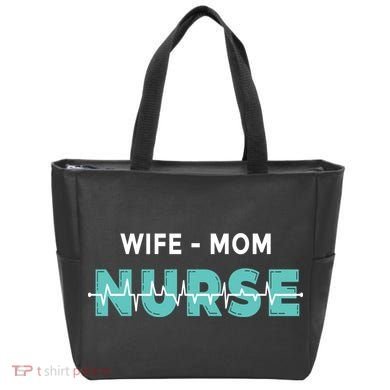 Wife Mom Nurse Pulse Tote Bag