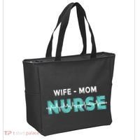 Wife Mom Nurse Pulse Tote Bag thumb 2