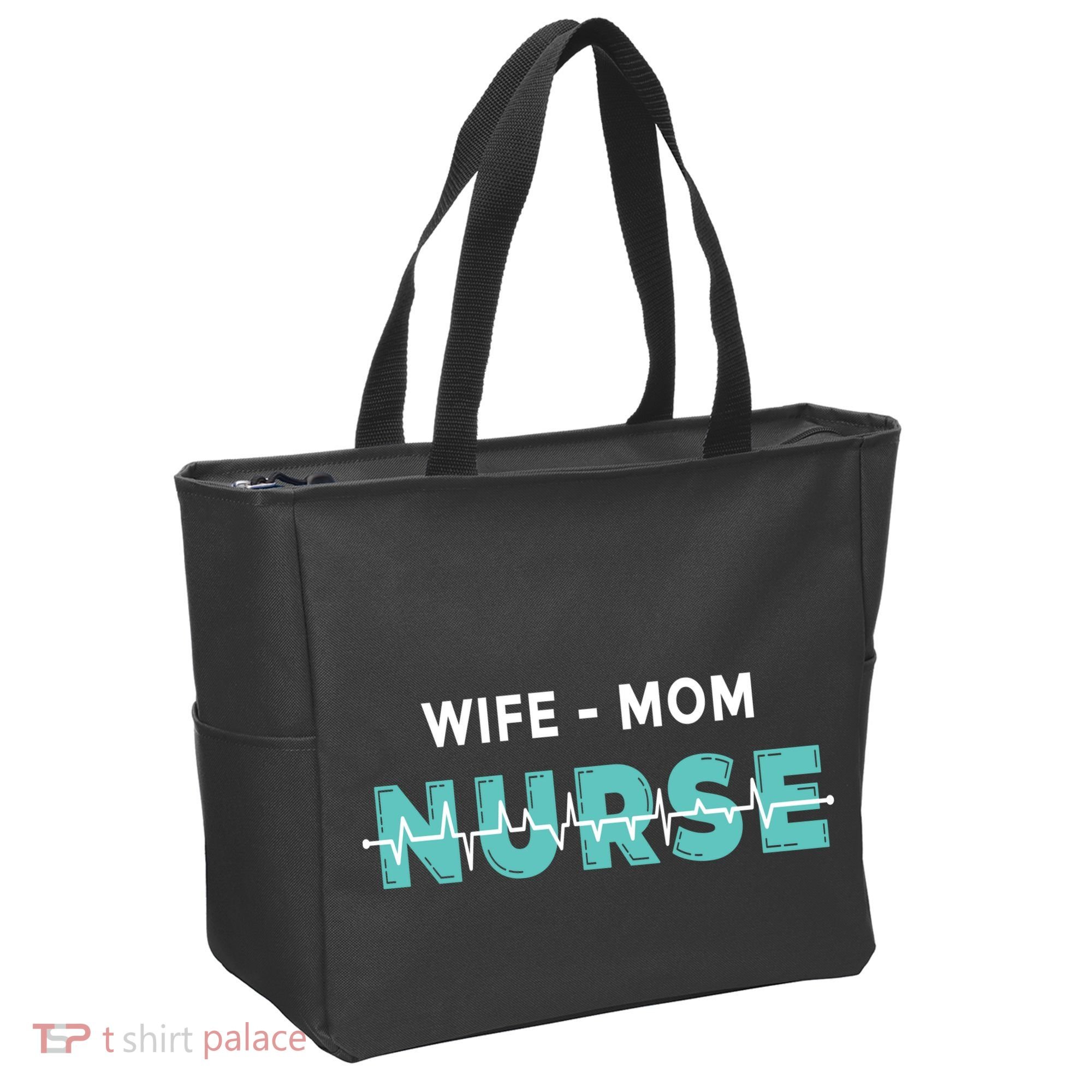 Wife Mom Nurse Pulse Tote Bag