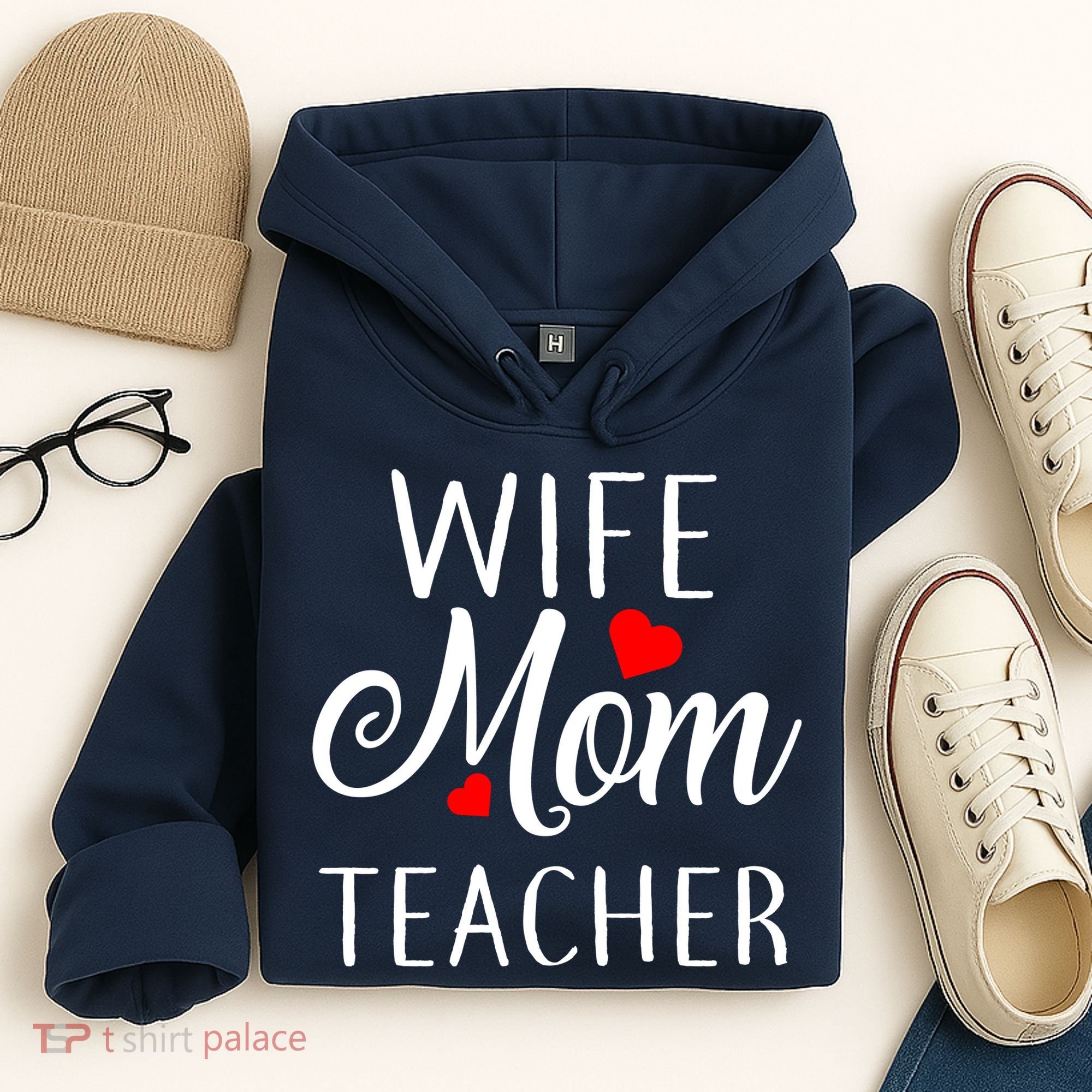 Wife Mom Teacher  Hoodie