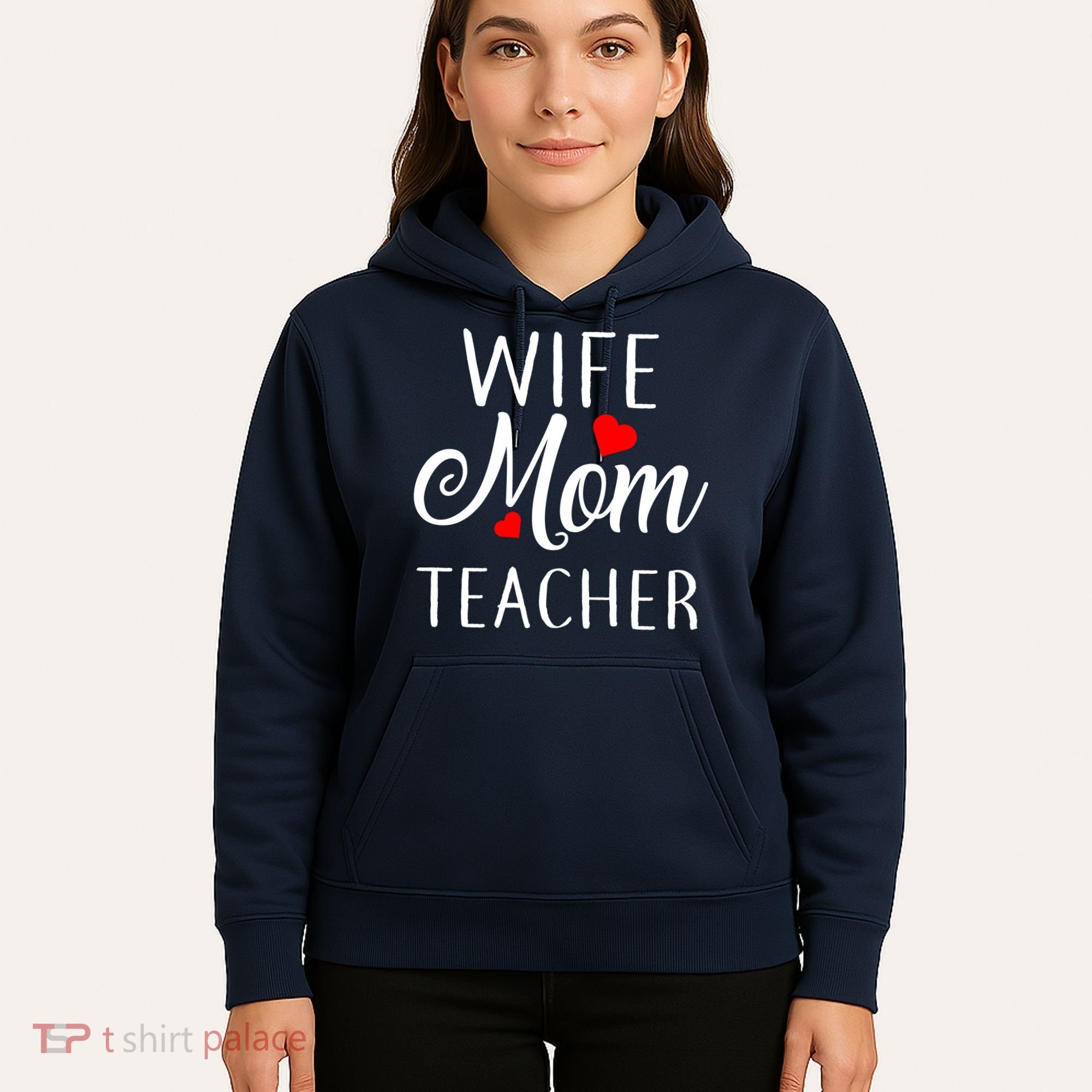 Wife Mom Teacher  Hoodie