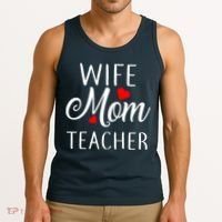 Wife Mom Teacher  Tank Top thumb 3