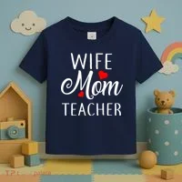 Wife Mom Teacher  Toddler T-Shirt thumb 3