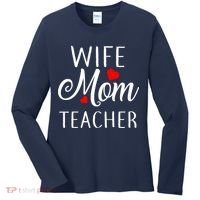 Wife Mom Teacher  Women's Long Sleeve Shirt thumb 0
