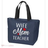 Wife Mom Teacher  Tote Bag thumb 3