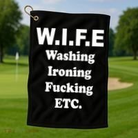 Wife Washing Ironing Fucking .ETC Golf Towel thumb 1