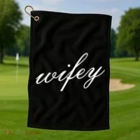 Wifey Logo Golf Towel thumb 1