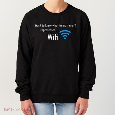 Wifi - Turns Me On Funny Women's Sweatshirt