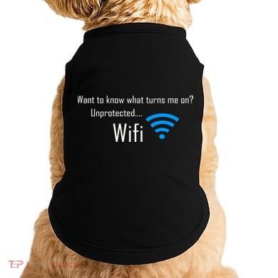 Wifi - Turns Me On Funny Doggie Tank