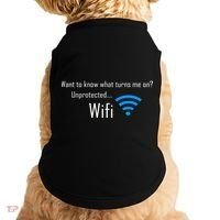 Wifi - Turns Me On Funny Doggie Tank thumb 0