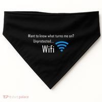 Wifi - Turns Me On Funny USA-Made Doggie Bandana thumb 0