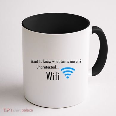 Wifi - Turns Me On Funny Coffee Mug back