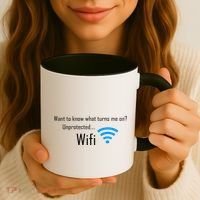 Wifi - Turns Me On Funny Coffee Mug thumb 3