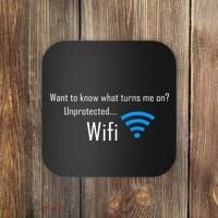 Wifi - Turns Me On Funny Coaster thumb 0