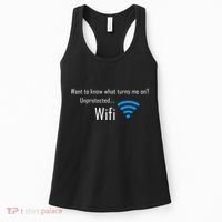Wifi - Turns Me On Funny Women's Tank Top thumb 0
