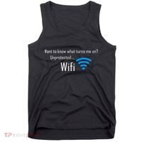Wifi - Turns Me On Funny Tank Top thumb 0